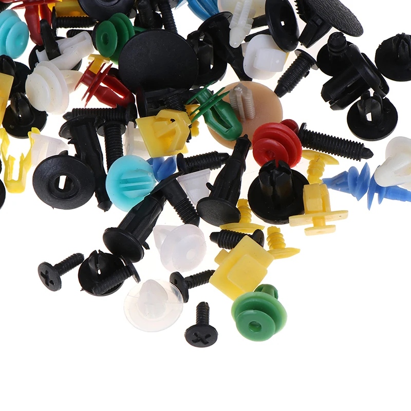 

500Pcs Brand New And High Quality Bumper Fender Trim Plastic Door Panel Rivet Plastic Mixed Auto Car Fastener Clip