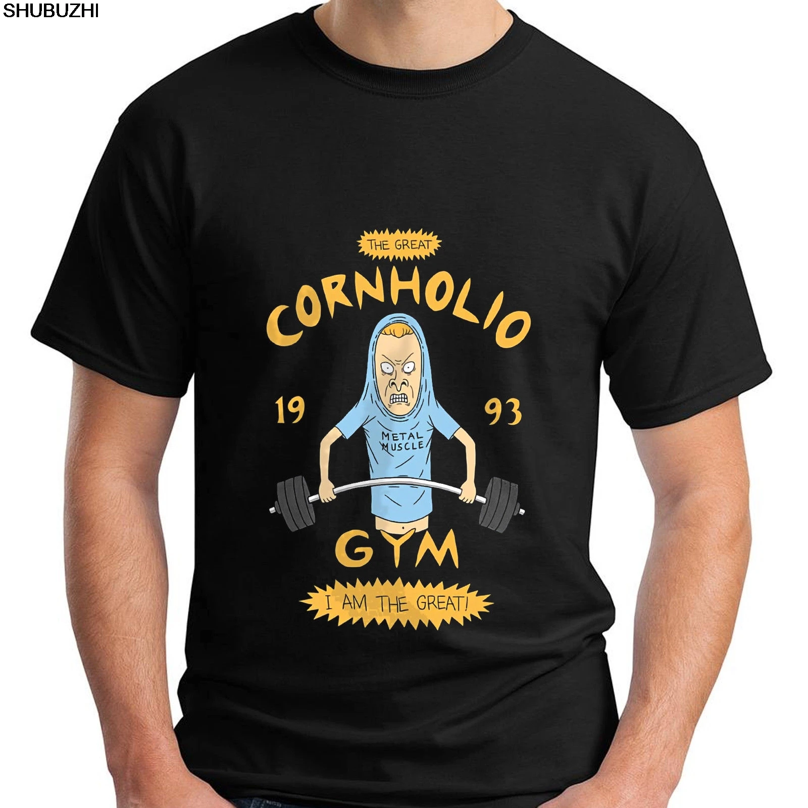 

Beavis and Butthead Cornholio Gymer - I Am The Great Funny Men's Black T-Shirt Short Sleeve Round Neck T Shirt Promotion