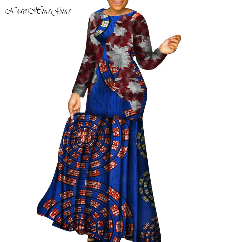 Новые африканские платья для женщин dashiki vetement femme рубашка в африканском стиле bazin riche ankara Большие размеры вечерние длинные платья wy5265