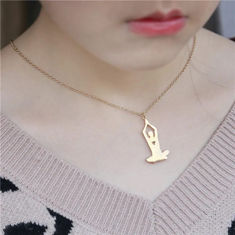 

Hot-selling new European and American religious pendant yoga fitness clavicle necklace friend gift