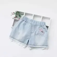 Повседневные шорты на гусеничном ходу для девочек; детские ковбойские спортивные шорты; новые летние детские шорты