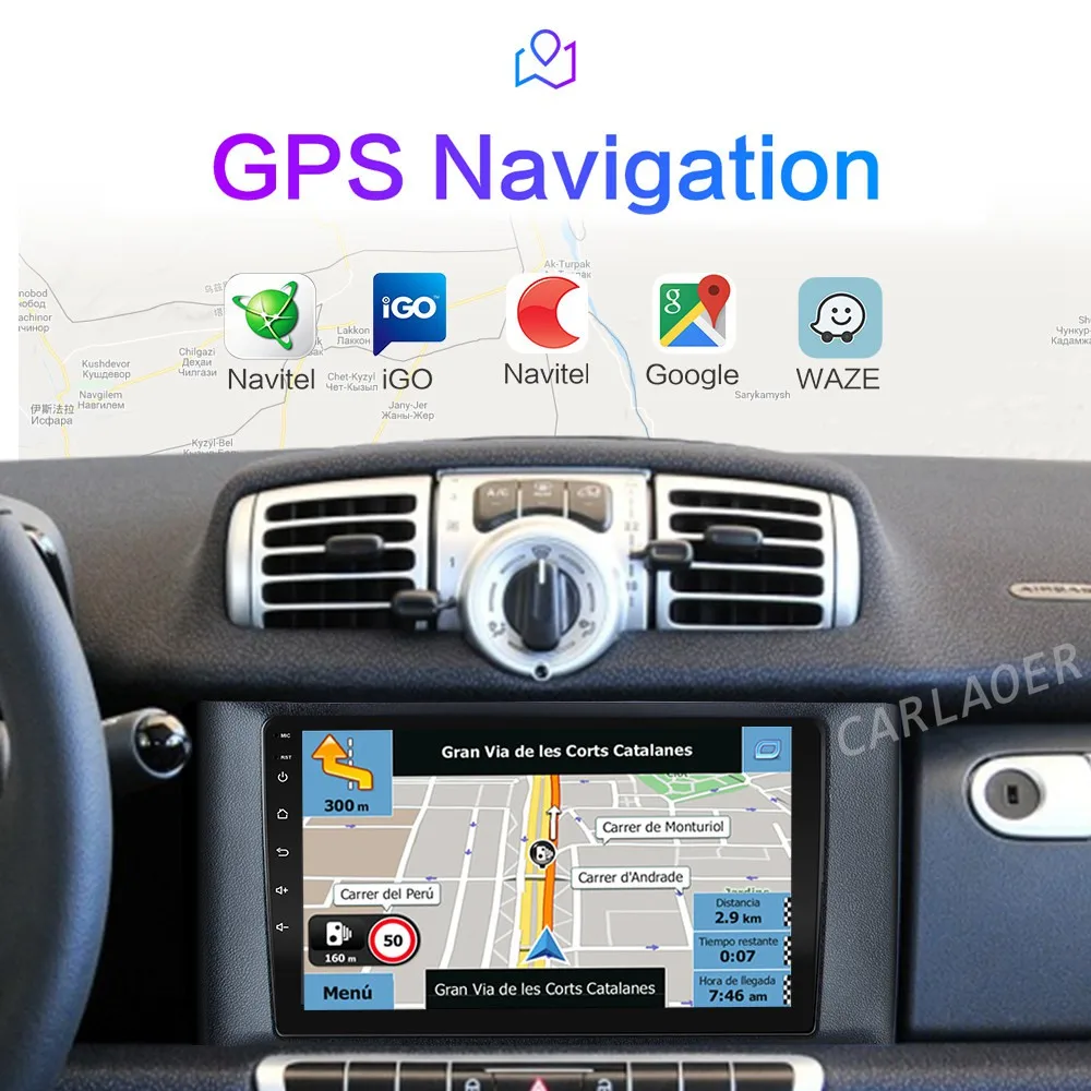 Автомагнитола на Android 10 для Mercedes Benz Smart fortwo 2011 2015 мультимедийный видеоплеер с GPS