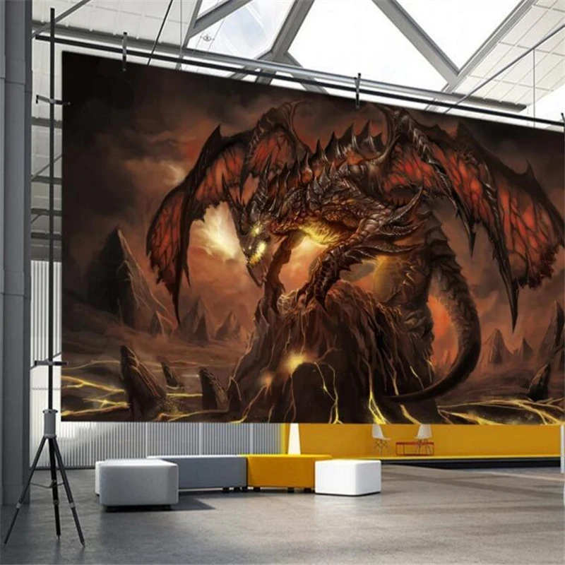 Diantu игры World Warcraft Дракон обои на заказ Фреска шелковая ткань фото настенные фрески обои papel де parede para кварто