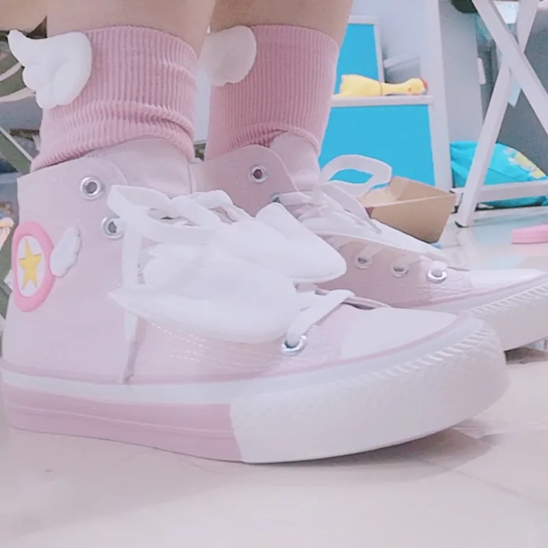 Cardcaptor Sakura Magic Girl KINOMOTO SAKURA Cosplay Shoes аниме розовые милые кроссовки с носками|Туфли| |