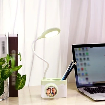 

Camera Table Lamp LEDs Night Light Study Book Light with Pen Holder Built-In 1200MAh Rechargeable Batterys for Kids Children Stu