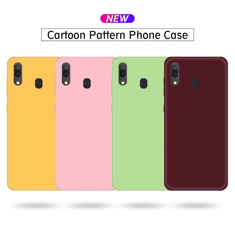 Карамельный цвет силиконовый чехол для телефона samsung Galaxy A30 A50 Note 10 Plus Pro Мягкий ТПУ