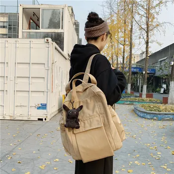 

ins Korean version of Harajuku Gangfeng Street beat hip-hop backpack couple bag multi-pocket student