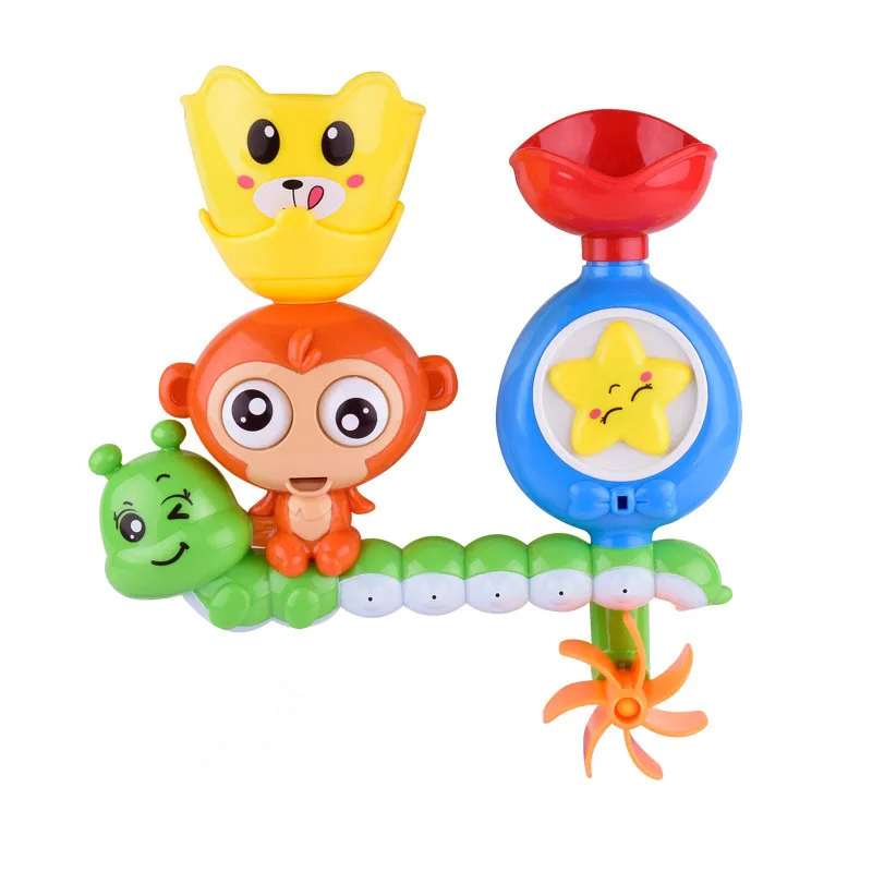 Детская мультяшная обезьяна, Классическая Игрушка для душа, Мраморная гоночная беговая дорожка, Детская ванная комната, игра для купания, душ, развивающие игрушки для детей
