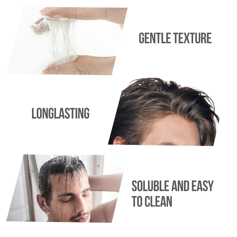 Густой густой воск для волос мужчин стиль гладкие вьющиеся волосы нежирная