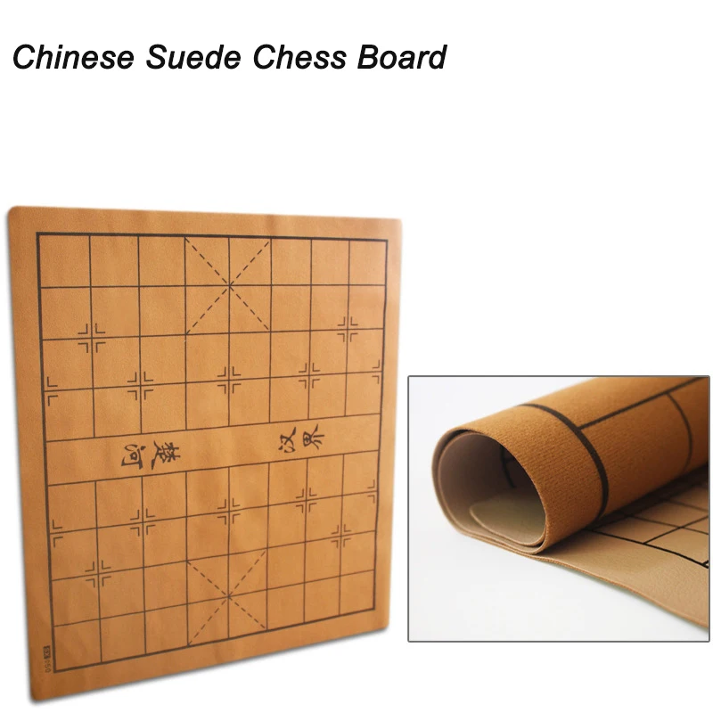 Go Chess and Chinese Xiangqi Chess Double Sided Chessboard 51x46cm Soft Chess Cloth Go Game Set Chess boards