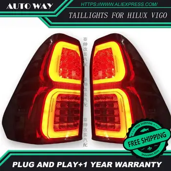 

Free shipping Tail light LED parking Toyota Hilux vigo taillights LED taillight case for Toyota Hilux vigo 2016 Car styling