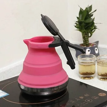 

Portable Folding Silicone Water Kettle 1.5L Tea Boiler Outdoor Travel Camping Tool Cookware Supplies Folding Tool kitchen tools