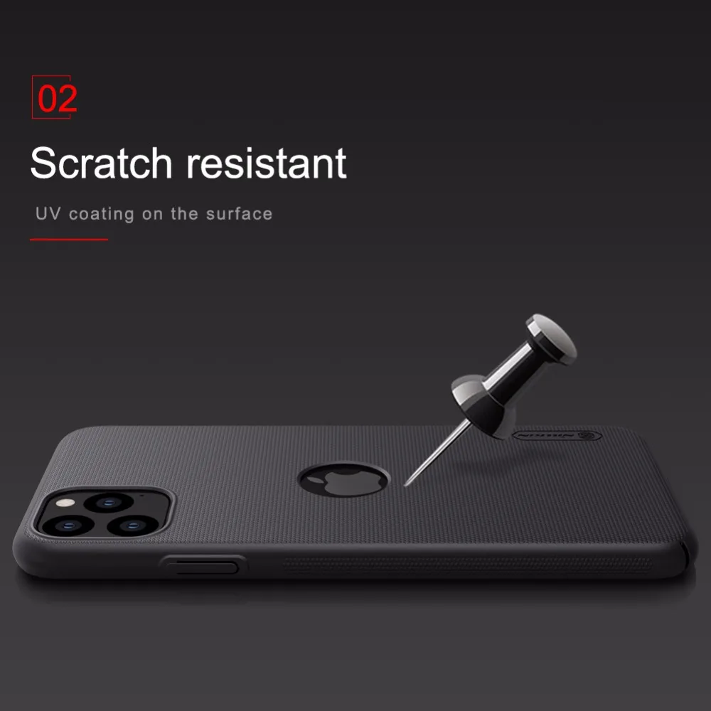10 шт./лот NILLKIN Супер Матовый щит Матовый ПК Жесткий Чехол для iphone 11 pro max чехол