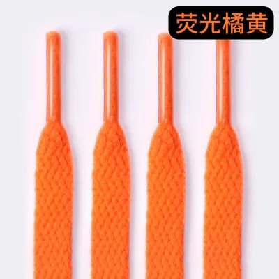 36 Colors 8mm Flat Thicken White AF1  Kids  Shoelaces  Basketball Sneakers Sail  Shoe Laces  Shoe Accessories 60/100/120/140 Orange