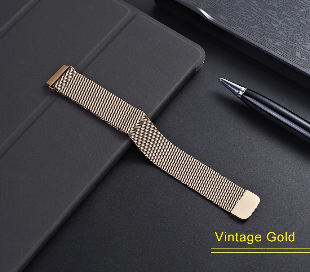 UEBN 20 мм 22 мм металлическая Миланская петля для Xiaomi Huami Amazfit bip/GTS/GTR 42 мм 47 мм ремешок на запястье браслет умные Ремешки для наручных часов