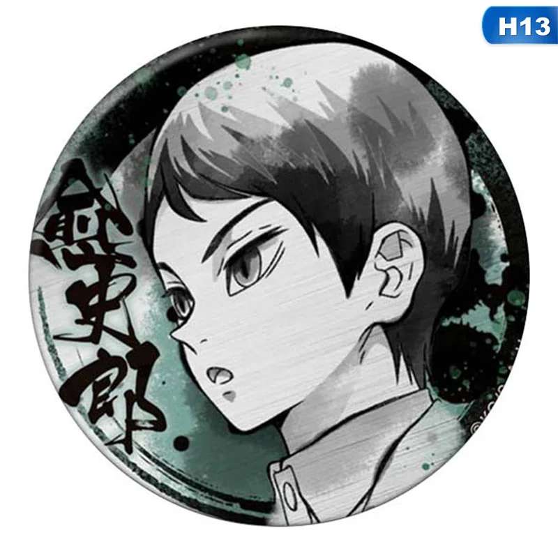 5.8CM Tinplate Tanjirou Icon Collection Breastpin For Backpacks Anime Badges Demon Slayer: Kimetsu No Yaiba Cosplay Brooch Pins