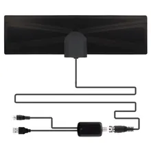 Hdtv Hd Digital Antenna Mini-3 Black Support 1080p or 4k within 60 miles F head Connector All-round ability