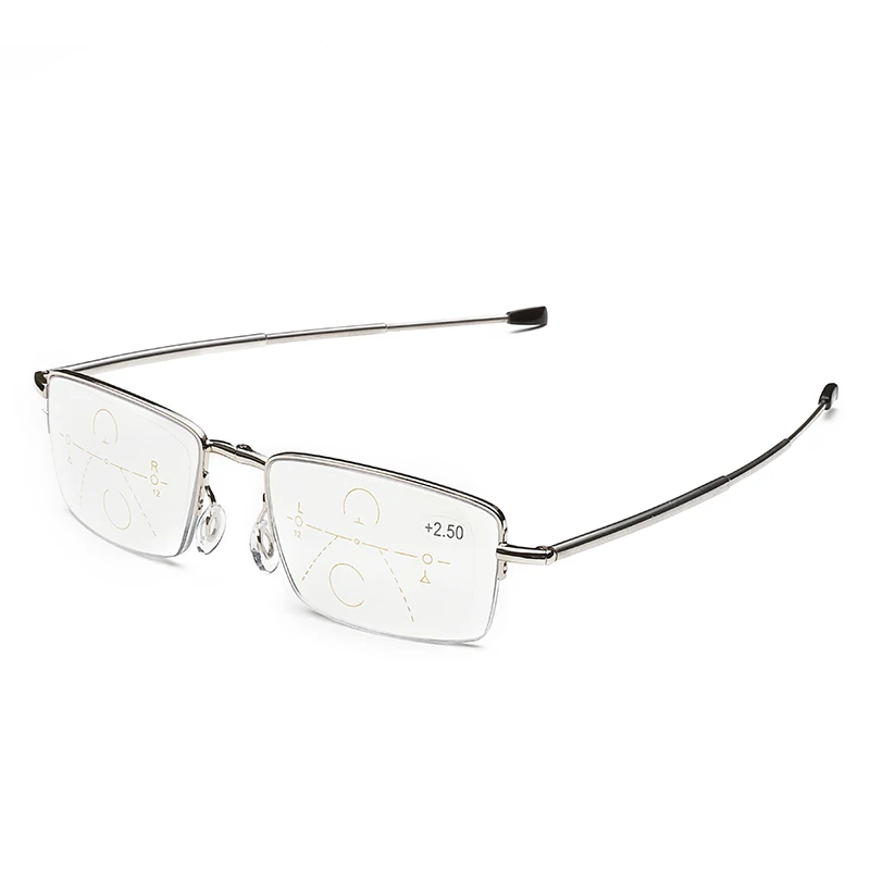 Умные asymptoticчески прогрессивные очки для чтения полуобода коммерческие дальнозоркость Мультифокальные складные очки