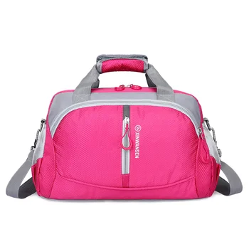 

2020 Waterproof Nylon Travel Luggage Bag Large Capacity Sports Yoga Gym Bag Women Fitness Basketball Training Shoulder Bag B154