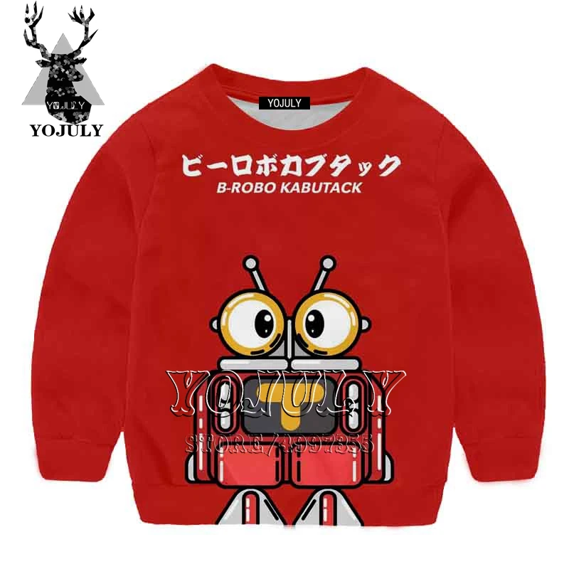 YOJULY B-ROBO KABUTACK harajuku Объёмный рисунок(3D-принт) для маленьких мальчиков и девочек Свитшот «Юность» Детская одежда модные длинные рукава Modis горячая Распродажа SW103 - Цвет: 10