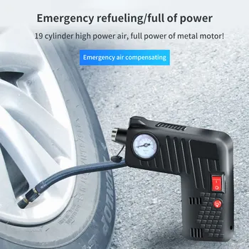 

Tire Inflator Portable Car Air Pump DC 12V 80W Emergency Tool Electric Air Compressor Pump Inflator for Car Motorcycles Bicycle