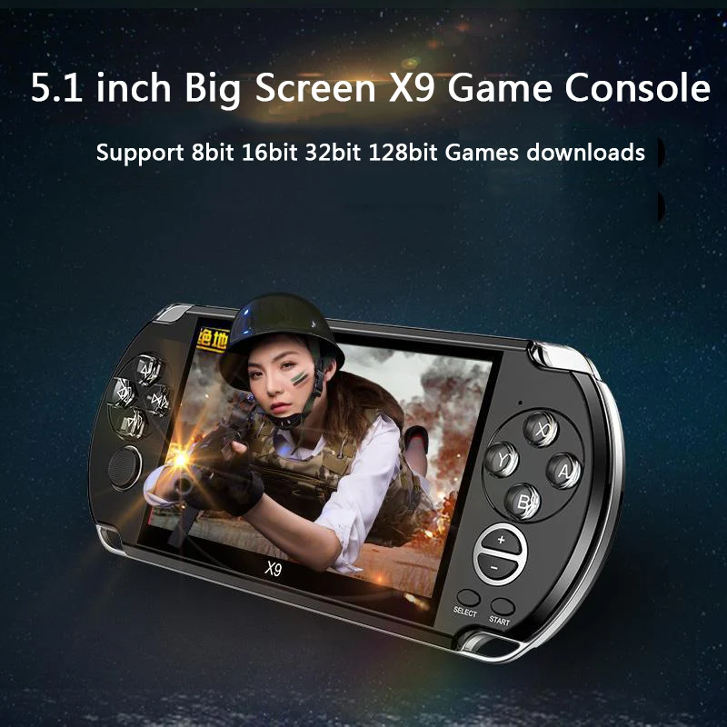 ГОРЯЧАЯ видео игровая консоль X9 PSVita портативный игровой плеер для psp/GBA/NES Ретро игры 5,1 дюймов экран ТВ с Mp4 кинокамерой