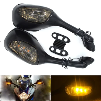 

Motorcycle Rearview Side Mirrors For Suzuki GSXR 600 750 1000 LED Turn Signal Light Mirror 2005 2006 2007 2008 2009-12 K6 K7 K8