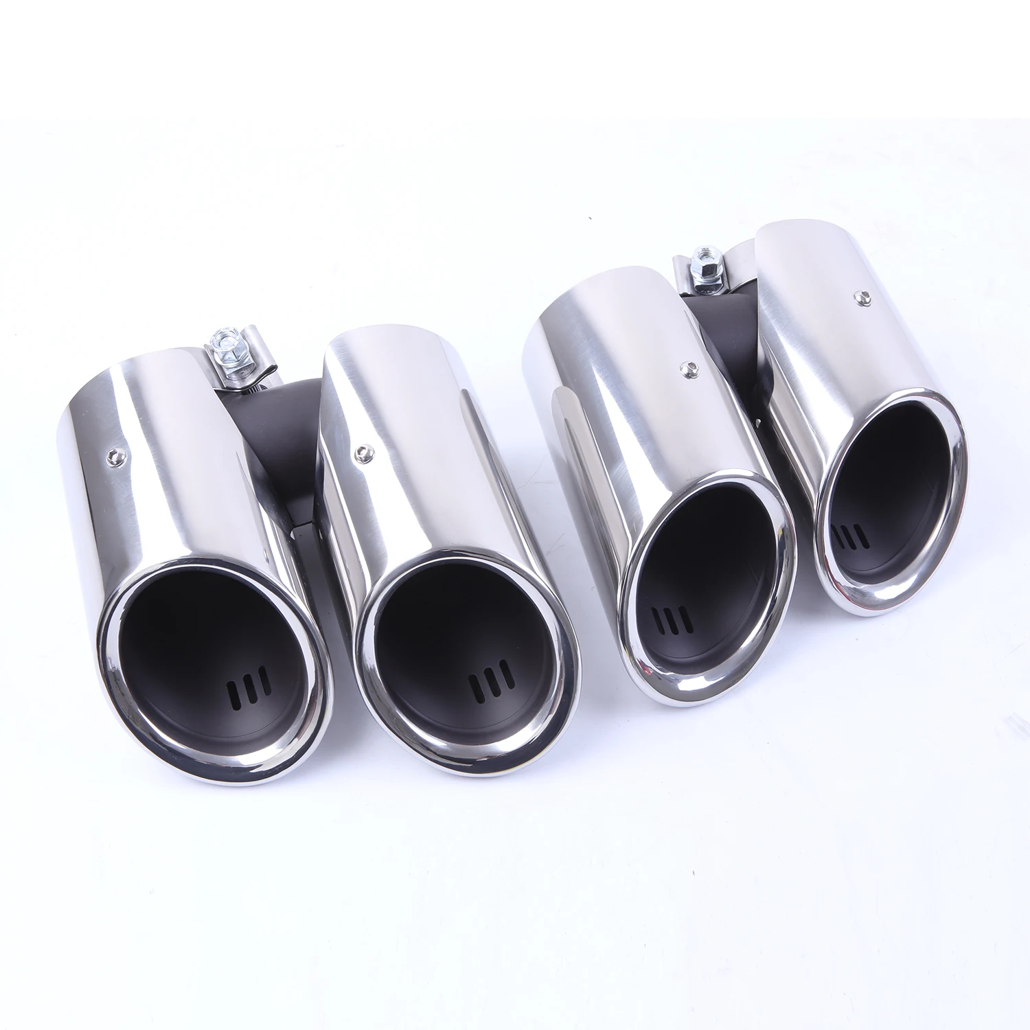 Wotefusi 1 Pair Plating Silver Exhaust Pipes Tail Tips for Porsche Macan 2.0T 2019 [QPA665]