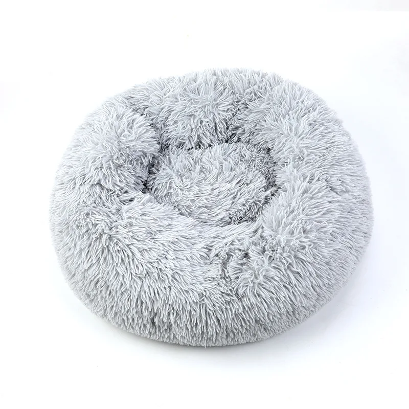 Round Cat Bed House Soft Long Plush Best Pet Dog Bed For Dogs Basket Pet Products cat bed