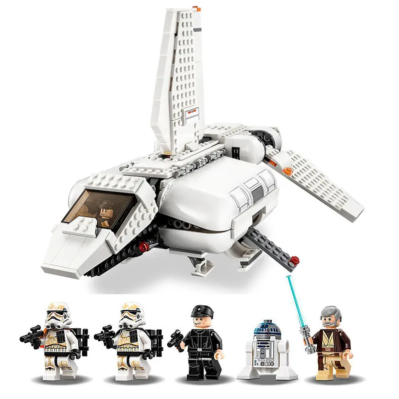

05147 Legoinglys Star Wars Imperial Landing Craft Shuttle Pilot Sandtrooper Building Kit Blocks 712pcs Bricks Compatible 75221