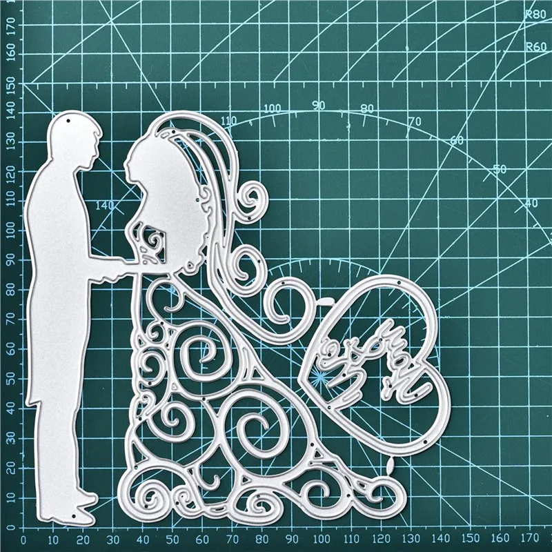 

Eastshape Bride and Groom Wedding Metal Cutting Dies for Scrapbooking Card Making Embossing Stencil DieCut Template 2019 New Die