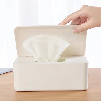 

Dustproof Tissue Storage Box Case Wet Wipes Dispenser Holder with Lid for Home Office Desk DTT88
