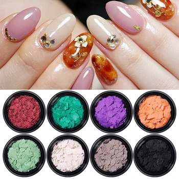 

1 Box Nail Art Irregular Meteorite Fragment Nail Flakies Micas Sheets 8 Color Nail Flakes Accessories DIY Designs 3D Decorations