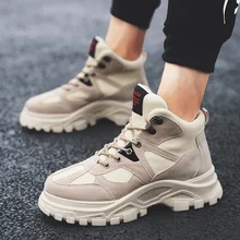 INS/Модные Ботинки Martin; ботильоны в байкерском стиле в британском стиле, в стиле хип-хоп; Повседневные высокие массивные кроссовки; армейские военные ботинки