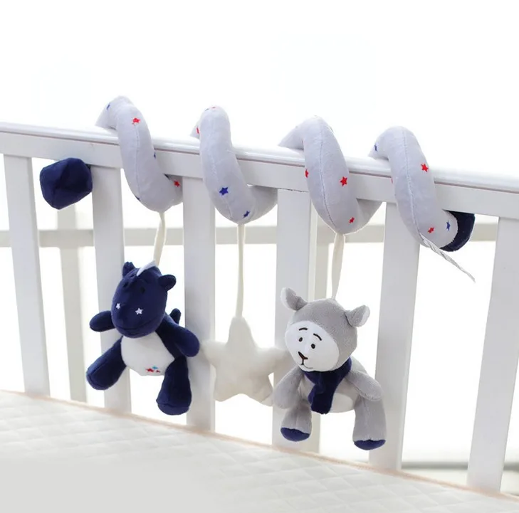 Hang rattle bear Детская кровать погремушки игрушки детские кроватки Подвесные Игрушки для малышей с рисунком медведя и кролика Бусина в виде детской коляски музыка постель с игрушкой сумка для коляски колокольчик погремушка - Цвет: Hang rattle bear