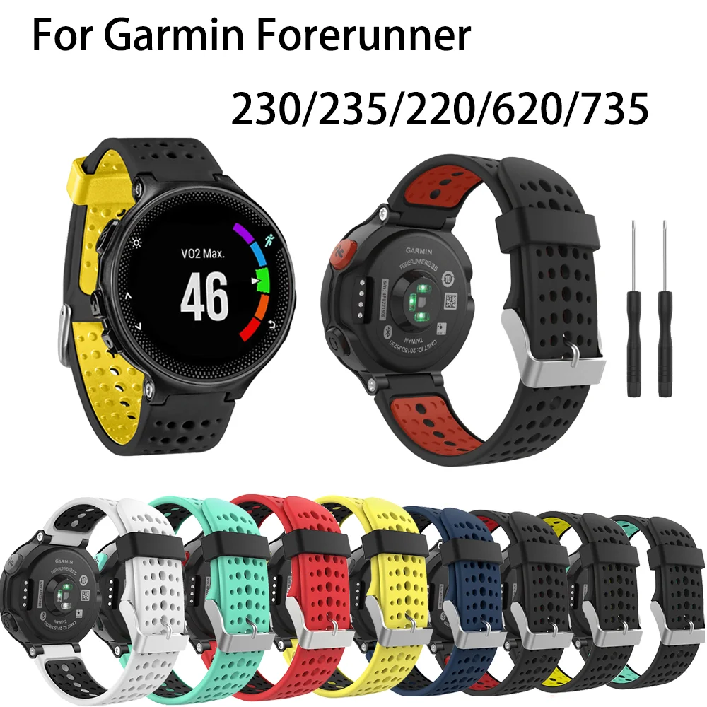 

Sport Smart Watch Band Strap for Garmin Forerunner 235/230/620/630/735XT/235Lite Silicone Strap Watchband Bracelet Accessory