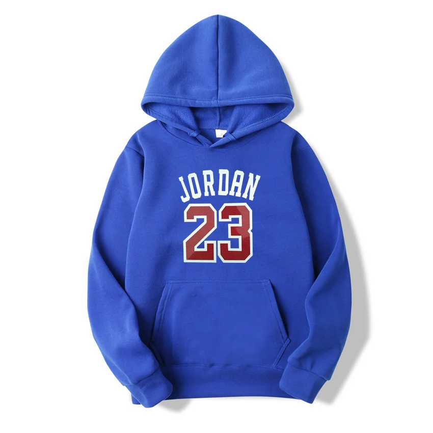 Модный бренд Sportwea, новинка JORDAN 23, с буквенным принтом, черный цвет, Мужская толстовка, новинка, худи, пуловер, новинка, мужская одежда - Цвет: JD-1 Blue