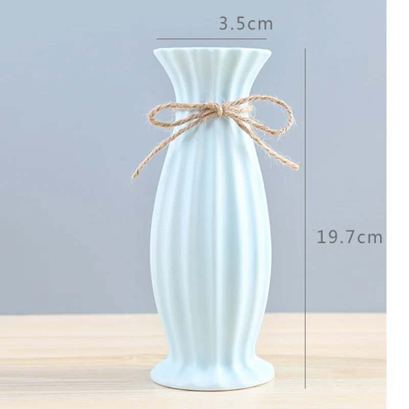 1 шт. Современная оригами пластиковая ваза белая имитация керамического цветочного горшка Цветочная корзина Цветочная ваза для украшения интерьера скандинавские украшения - Цвет: style 2