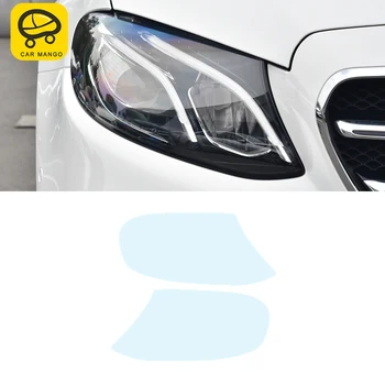 

CARMANGO Car Front Rear Lamp Headlight Protector Film Smoked Black Sticker Accessories for Mercedes-Benz E-Class W213 2016-2020