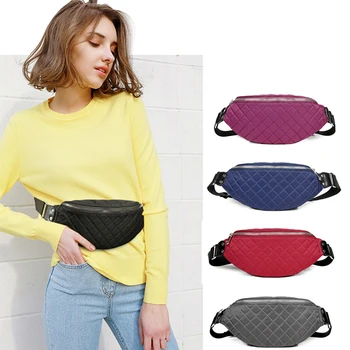 

Original New Diamond Plaid Unisex Waist Bag Fashion Hip Hop Style Retro Pocket Cool Girls Waist Bags