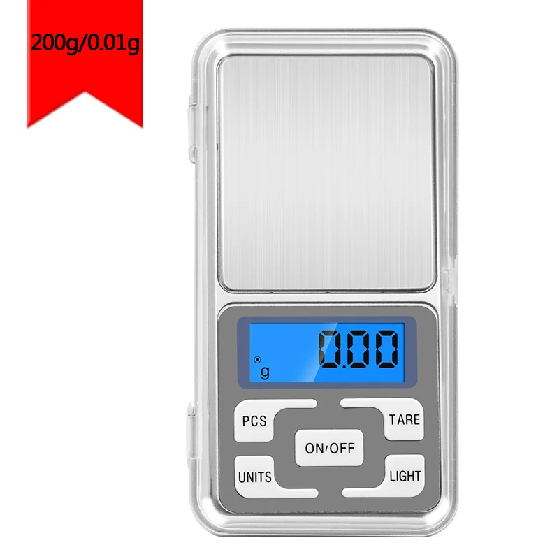 200g-0.01g 200 г 300 г 500 г 0,01 г 0,1 г мини электронные весы карманные цифровые весы для Ювелирные изделия из золота, стерлингового серебра баланс грамм - Цвет: 200g-0.01g