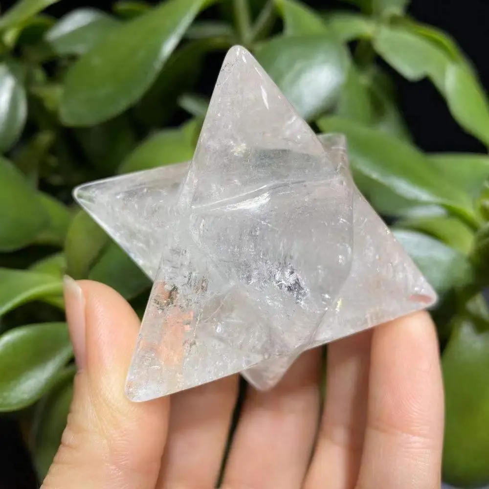 Натуральный кристалл камень белый кварц merkaba для украшения - Цвет: white quartz