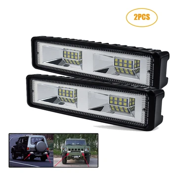 

DHBH-2Pcs 48W Led Light Work Lamp Spotlight Car LED Light Bar for Truck Driving Jeep Offroad Boat Car SUV ATV Driving Fog Lamp