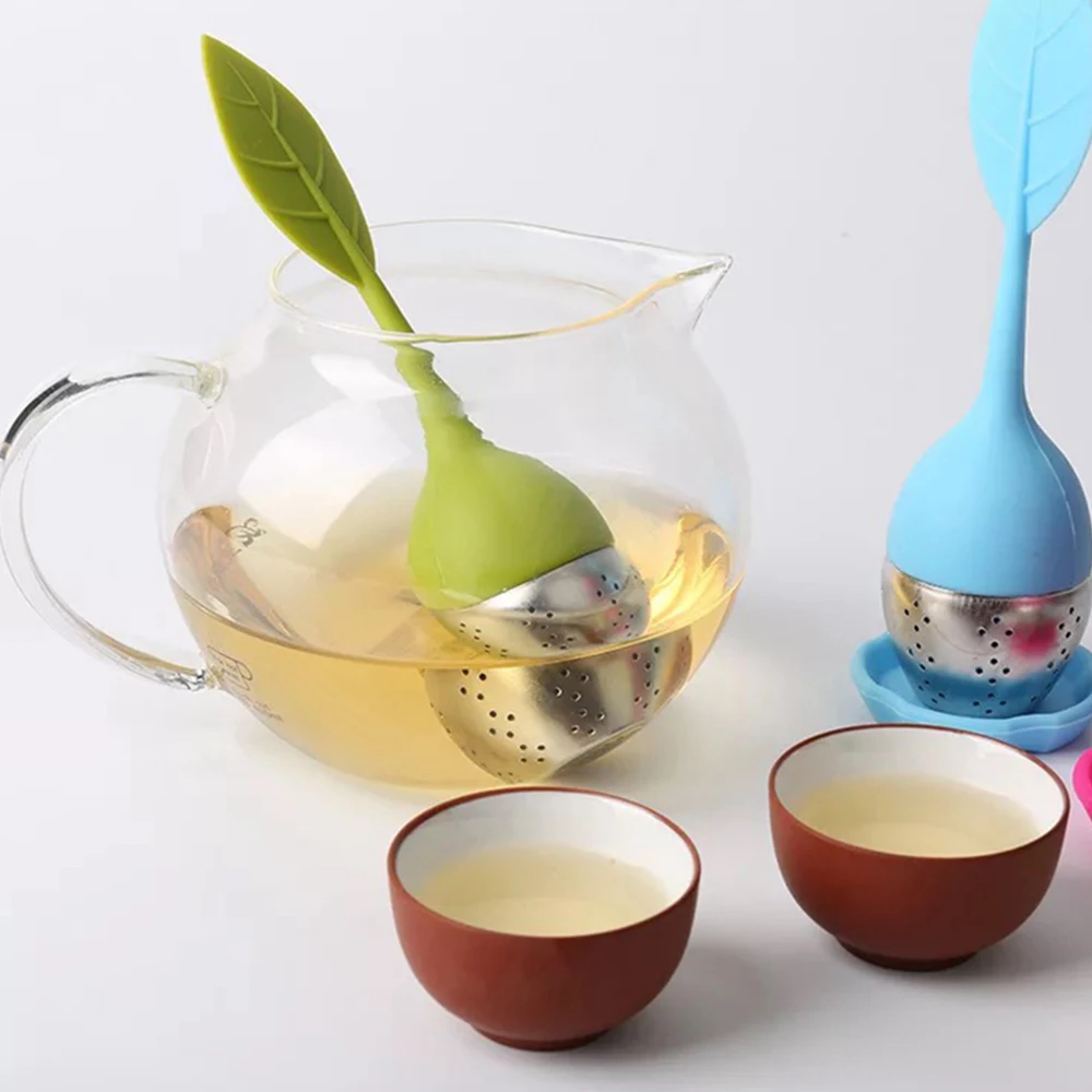 Silicone Tea Filter Tea Infuser Stainless Steel Tea Ball Leaf Tea Strainer For Brewing Device Herbal Spice Filter Kitchen Tools