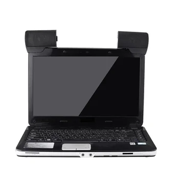 

Mini Portable USB Stereo Speaker Soundbar for Notebook Laptop Mp3 Phone Music Player Computer PC with Clip Black