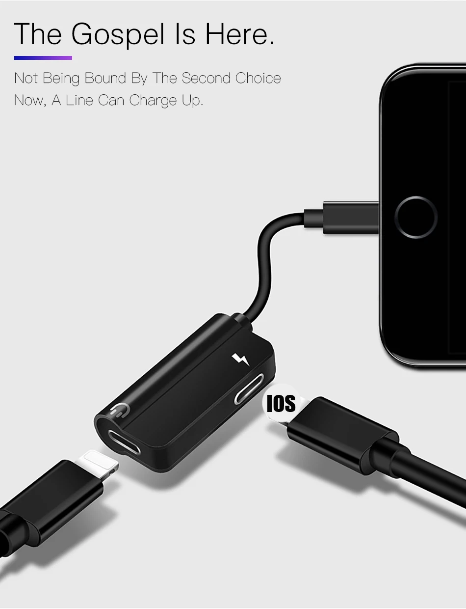 2 в 1 аудио наушники зарядка двойной адаптер сплиттер для iPhone XR XS X 7 8 Plus для 3,5 мм разъем для наушников AUX кабель Разъем