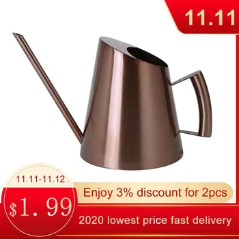 

Household Stainless Steel Watering Can Kettle 400/900/1500mL Garden Plant Flower Long Mouth Watering Garden Sprinkling Pot