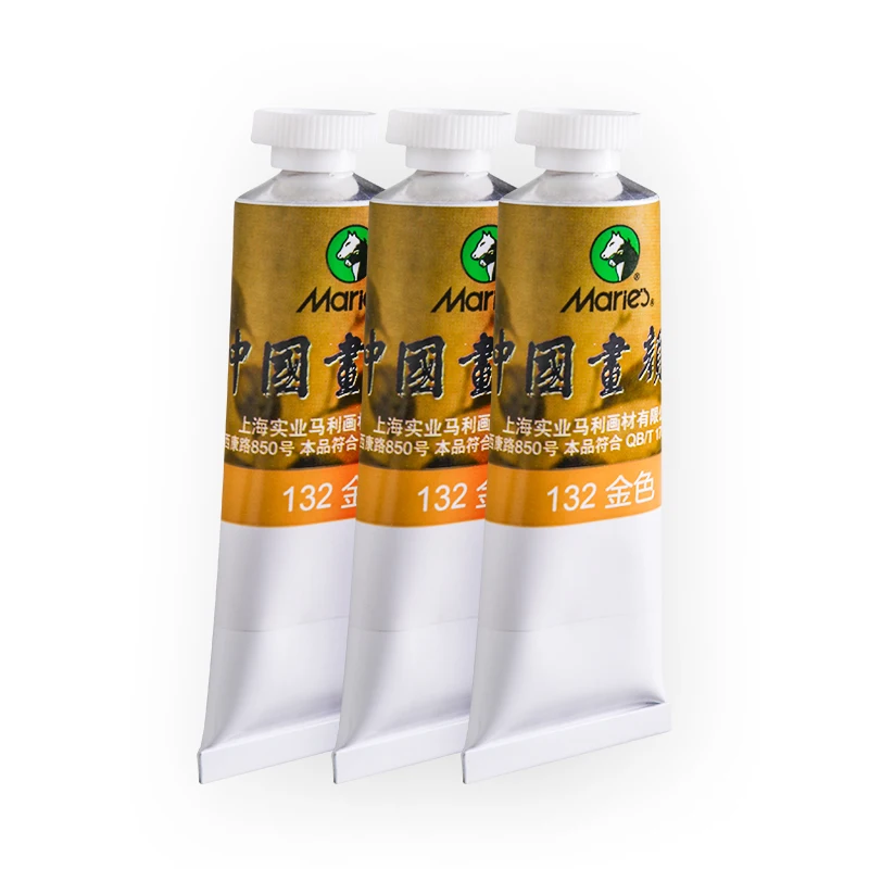 Golden Chinese painting paint DIY hand-painted calligraphy painting gold liquid special metal color paint single 32ml