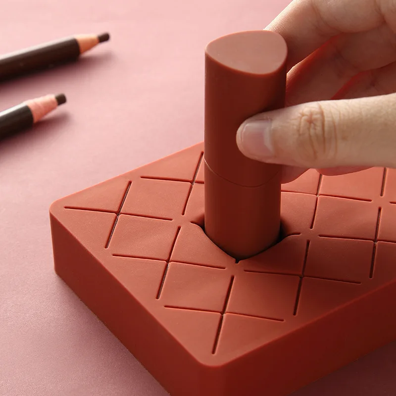 

24 grids Silicone Lipstick Storage Rack Organizer Embedded Non-Slip Portable Lipsticks Holder Easy for Daily Carry and Travel