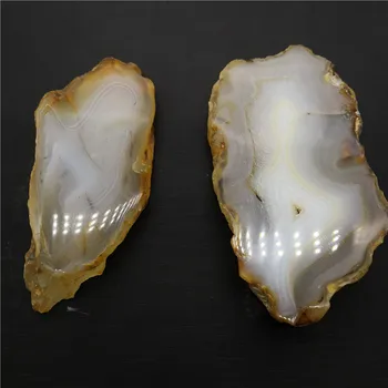 

Natural Agate Slice Decoration Figurines Agate Geode Polished Irregular Crystal Slice Brazil Reiki Stone Natural Quartz Coaster